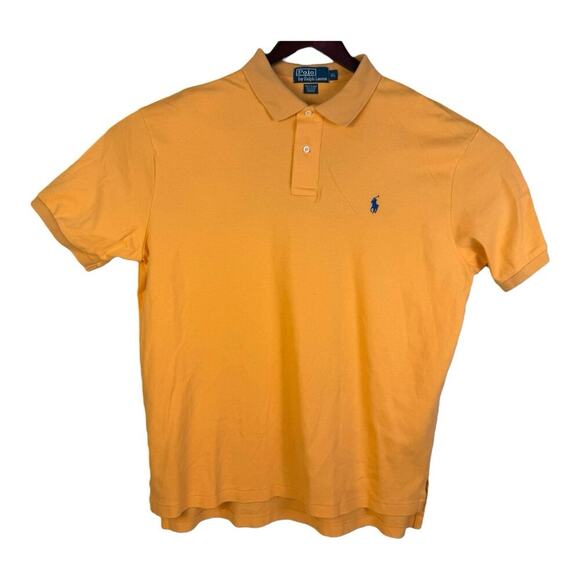 Ralph Lauren Polo Shirt Mens Size XL Orange Pony Casual Short Sleeve - Picture 1 of 11